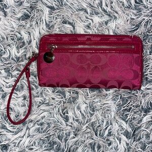 Vintage pink coach wallet